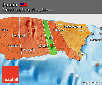 Political 3D Map of Puleia