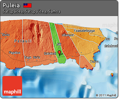 Political 3D Map of Puleia
