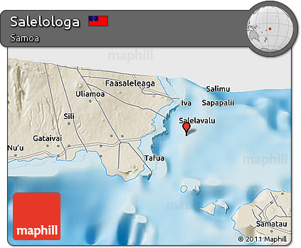 Shaded Relief 3D Map of Salelologa