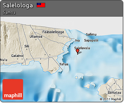 Shaded Relief 3D Map of Salelologa