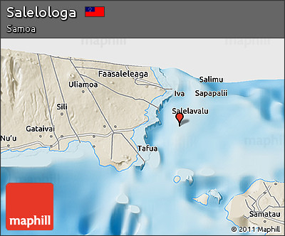 Shaded Relief 3D Map of Salelologa