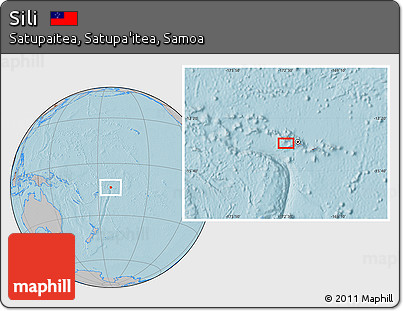 Gray Location Map of Sili, hill shading