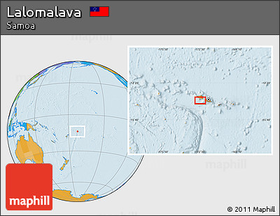 Political Location Map of Lalomalava