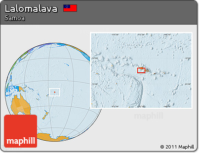 Political Location Map of Lalomalava