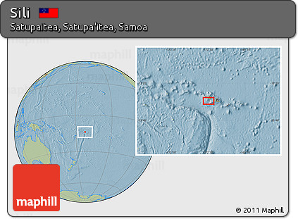 Savanna Style Location Map of Sili, hill shading