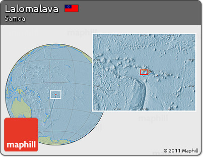 Savanna Style Location Map of Lalomalava, hill shading