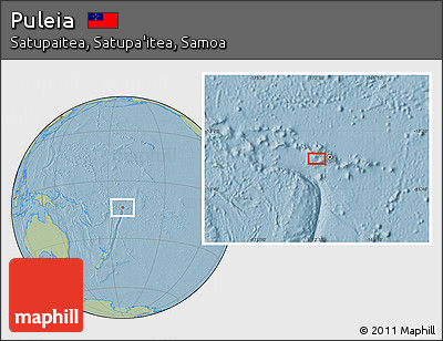 Savanna Style Location Map of Puleia, hill shading