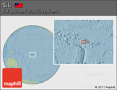 Savanna Style Location Map of Sili, hill shading