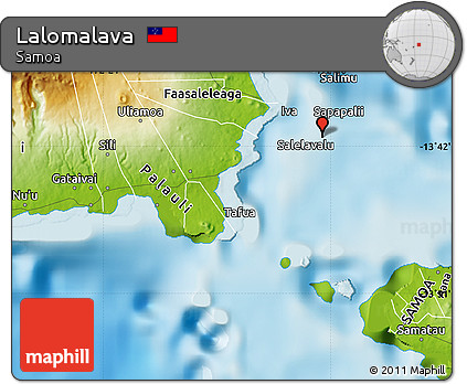 Physical Map of Lalomalava