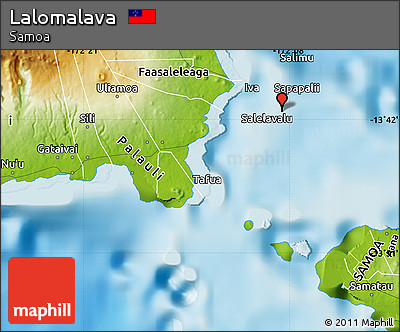 Physical Map of Lalomalava