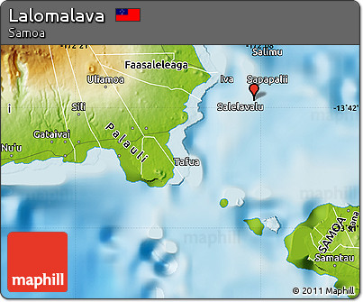 Physical Map of Lalomalava