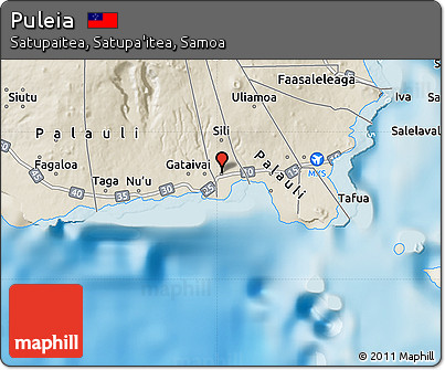 Shaded Relief Map of Puleia