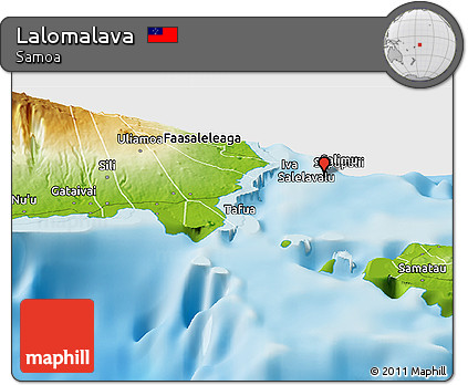 Physical Panoramic Map of Lalomalava