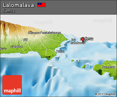 Physical Panoramic Map of Lalomalava