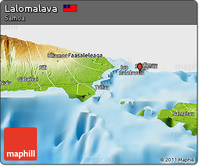 Physical Panoramic Map of Lalomalava