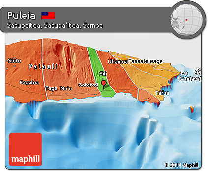 Political Panoramic Map of Puleia