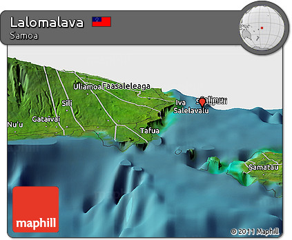 Satellite Panoramic Map of Lalomalava