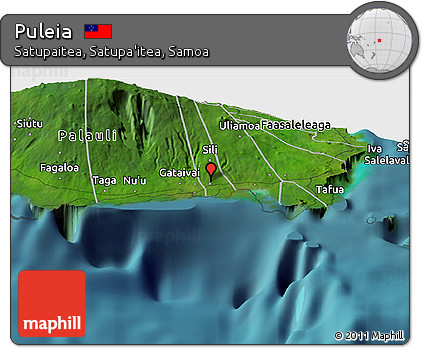 Satellite Panoramic Map of Puleia