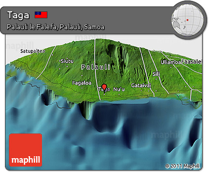 Satellite Panoramic Map of Taga