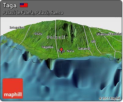 Satellite Panoramic Map of Taga