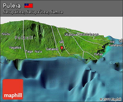 Satellite Panoramic Map of Puleia