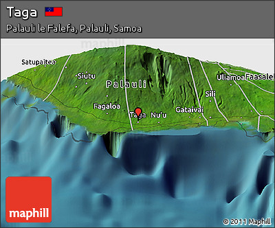 Satellite Panoramic Map of Taga