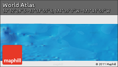 Political Panoramic Map of the Area around 13° 55' 11" S, 174° 10' 30" W
