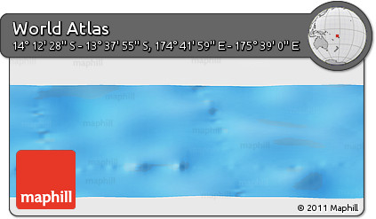 Physical Panoramic Map of the Area around 13° 55' 11" S, 175° 10' 30" E