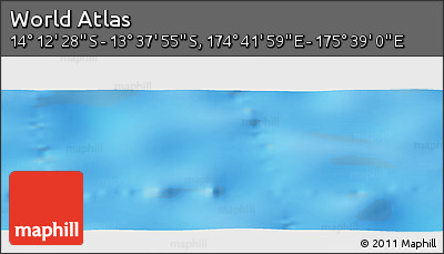 Physical Panoramic Map of the Area around 13° 55' 11" S, 175° 10' 30" E