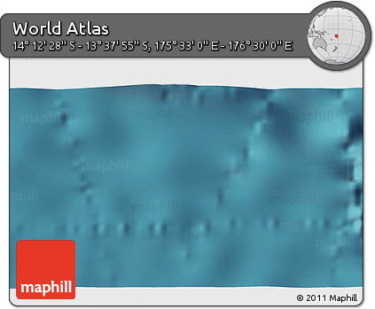 Satellite 3D Map of the Area around 13° 55' 11" S, 176° 1' 30" E