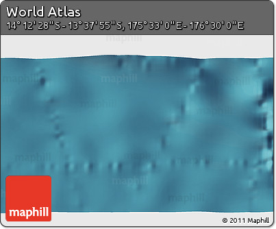 Satellite 3D Map of the Area around 13° 55' 11" S, 176° 1' 30" E