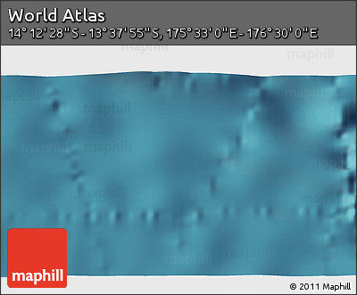 Satellite 3D Map of the Area around 13° 55' 11" S, 176° 1' 30" E