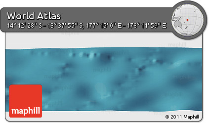 Satellite Panoramic Map of the Area around 13° 55' 11" S, 177° 43' 29" E