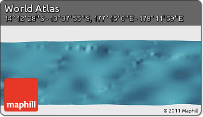Satellite Panoramic Map of the Area around 13° 55' 11" S, 177° 43' 29" E