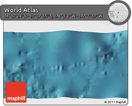 Satellite 3D Map of the Area around 13° 55' 11" S, 177° 34' 29" W