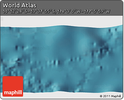 Satellite 3D Map of the Area around 13° 55' 11" S, 177° 34' 29" W