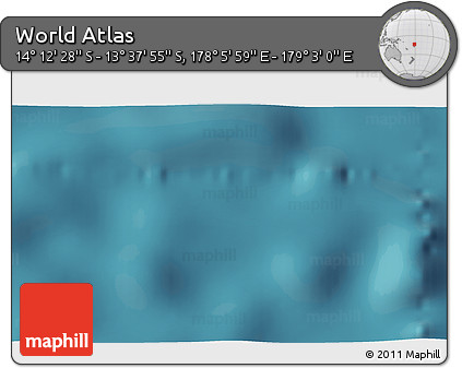 Satellite 3D Map of the Area around 13° 55' 11" S, 178° 34' 29" E
