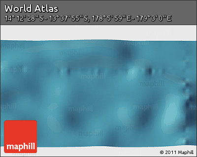 Satellite 3D Map of the Area around 13° 55' 11" S, 178° 34' 29" E