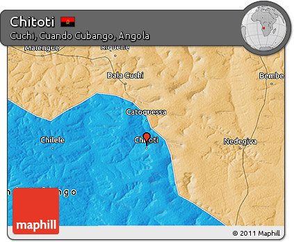 Political 3D Map of Chitoti