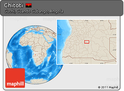 Shaded Relief Location Map of Chitoti