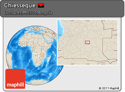 Shaded Relief Location Map of Chiesseque