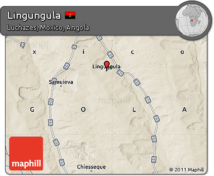 Shaded Relief Map of Lingungula