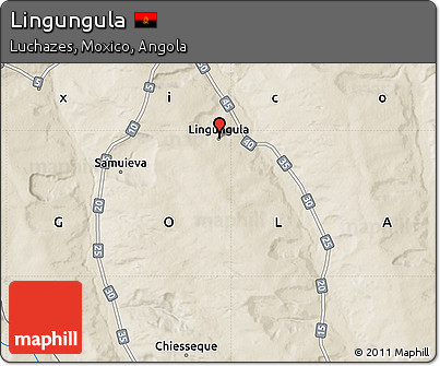 Shaded Relief Map of Lingungula