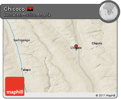 Shaded Relief 3D Map of Chicoco