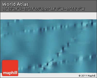 Satellite 3D Map of the Area around 13° 55' 11" S, 20° 19' 30" W