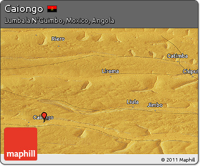 Physical Panoramic Map of Caiongo