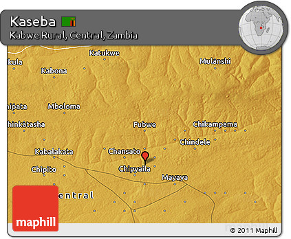 Physical 3D Map of Kaseba