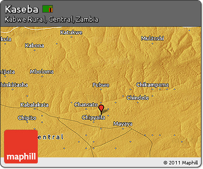 Physical 3D Map of Kaseba