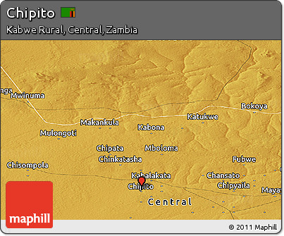 Physical Panoramic Map of Chipito