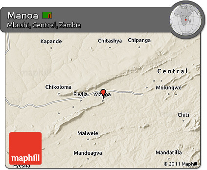 Shaded Relief 3D Map of Manoa
